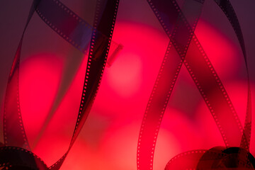 abstract color background with film strip
