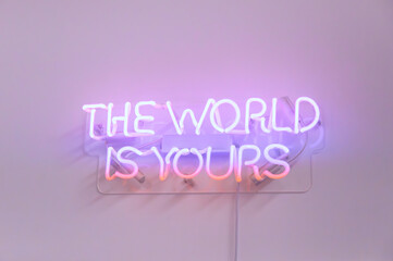 Pink neon sign