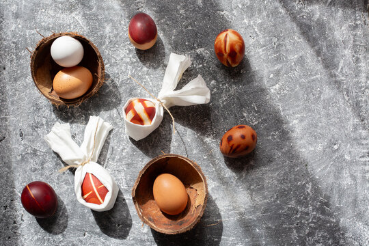 colored easter eggs