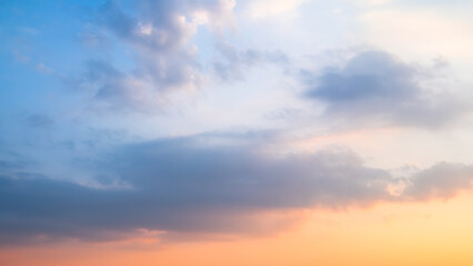 Sky Sunset Cloud Sunrise background Blue Gold Sun Clear Horizon Beauty Sunny Day Light View Clean...