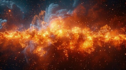 Fototapeta na wymiar Cosmic Big Bang. Illustration of Explosive Birth of the Universe, Bursting with Radiant Energy.