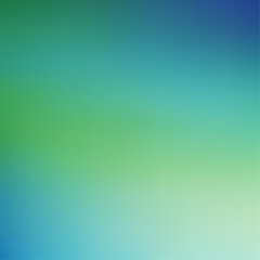 Blue and Green Abstract Vector Gradient Background with Nature Elements