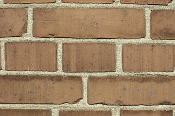 Brick wall, mortar and closeup for masonry construction, building and texture materials with...