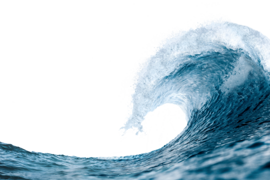 Ocean wave png border, transparent background