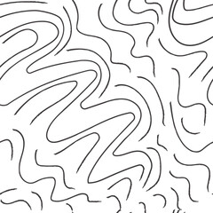 Wavy seamless pattern. Texture made in hand drawn pencil style.