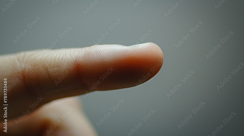 Poster the graceful curve of a finger as it bends at the first knuckle creating a triangular shape between 
