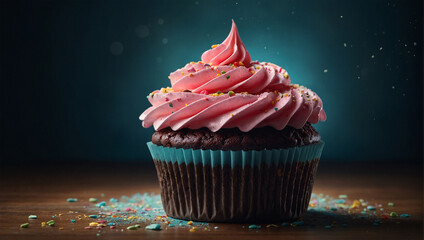 Delicious realistic cupcake 11 - obrazy, fototapety, plakaty