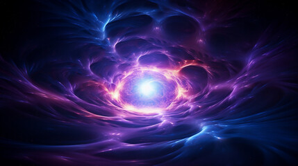 Fototapeta premium Pulsar light show with purple and blue light a breathtaking astrophotography image