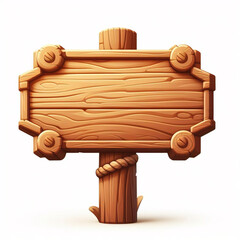 Fototapeta premium Blank empty wooden rustic signage sign board signpost post wood on transparent background cutout, PNG file. Many assorted different Mockup template for artwork design.