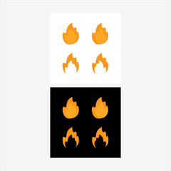 fire icon, fire vector design, burning fire logo design, burning fire symbol