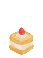 クレヨンで描いた英国式スコーンの手書きイラスト