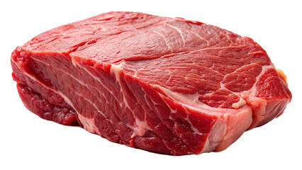 Fresh raw red beef meat on a white background. Fresh meat concept.