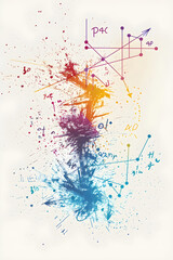 Colorful and Conceptual Illustration of Solving Quadratic Equations with the pq-Formula - obrazy, fototapety, plakaty