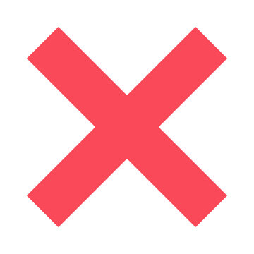 X mark png icon sticker, flat graphic on transparent background