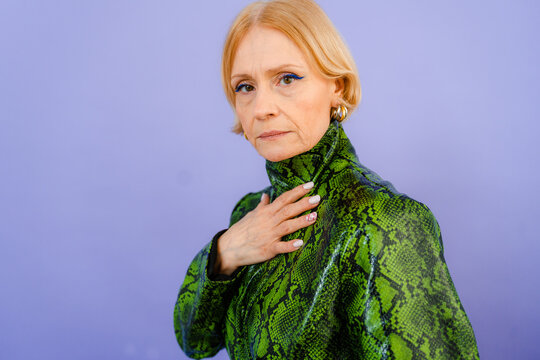 Portrait of a woman in the studio