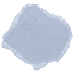 Ripped blue png paper sticker, journal collage element, transparent background