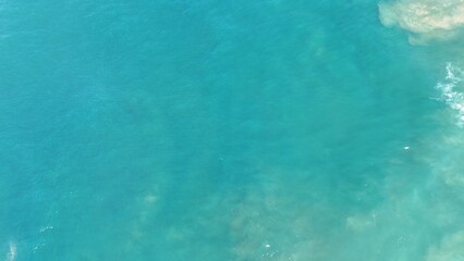 Aerial view from a drone of the ocean in Australia in Summer 