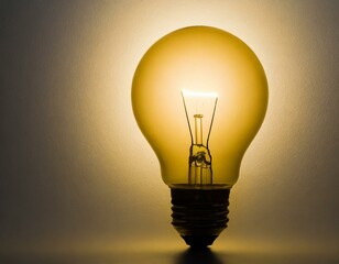 light bulb, Bright Idea Concept with Illuminated Light Bulb