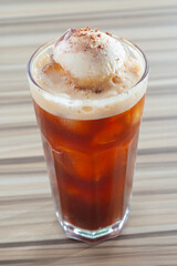 Iced Cappuccino Caramel with creamy float