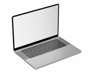 Blank laptop screen png, transparent background