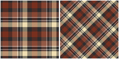 Tartan Plaid Pattern Seamless. Checker Pattern. Template for Design Ornament. Seamless Fabric Texture. Vector Illustration