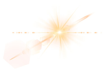 Sun flare png sticker, orange sunlight, transparent background