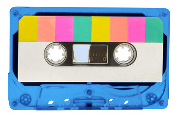 Naklejka premium Png colorful cassette tape sticker, transparent background