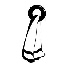 line drawing of a towel for bathing