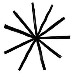 Asterisk doodle png sticker, drawing illustration, transparent background