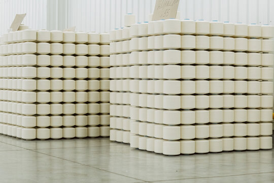 Large spools of cotton thread 