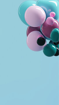 3D Bouncing Spheres Motion Graphic 