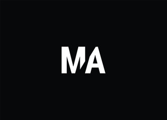 MA initial latter logo design and monogram logo