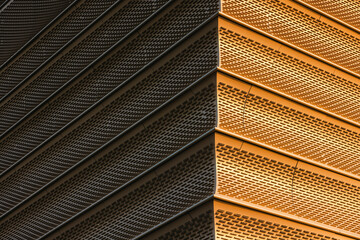 Contrast of Black and Gold Architectural Details