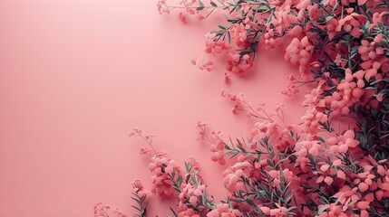 Soft Pink Blooms: Minimalist Branding Elegance. Concept Minimalist Branding, Soft Pink Blooms, Elegance