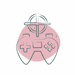 Icon Shooting. related to Online Game symbol. Color Spot Style. simple design illustration