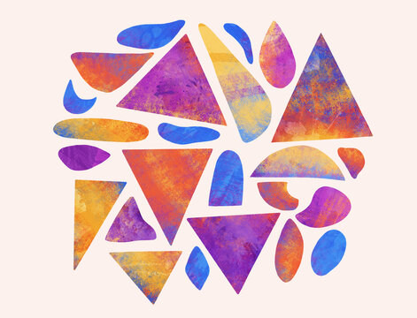 Abstract light background with colorful elements