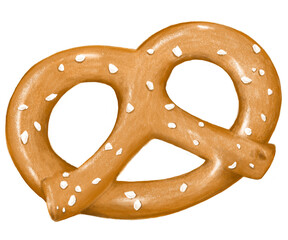 Crack pretzel png sticker, transparent background
