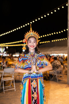 Woman in traditional costume.