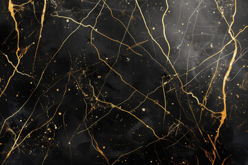 black marble with golden lines 