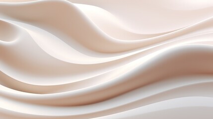 Obraz premium Gentle and soft 3D waves, flowing in a modern minimalist aesthetic