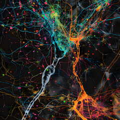 Microscopic View of Neuronal Network in Human Brain