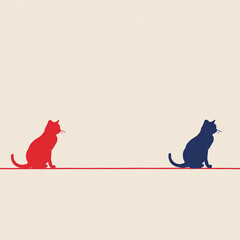 선반위의 고양이2 - obrazy, fototapety, plakaty