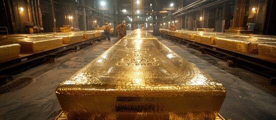 Gold Refinery Workers Employing Advanced Techniques to Ensure Purity and