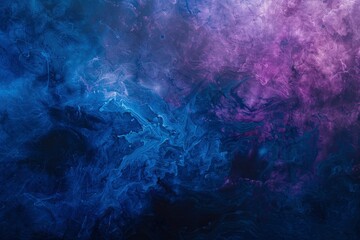 Obraz na płótnie Canvas Vivid and richly textured abstract background featuring a cosmic blend of blue and purple shades, resembling a nebula or galaxy - generative ai