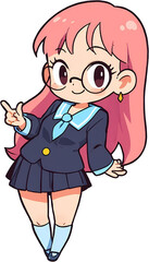 cute girl cartoon character 