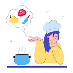 Here’s a doodle mini illustration of chef thoughts 