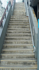 Old overpass stairs in Seoul, Korea