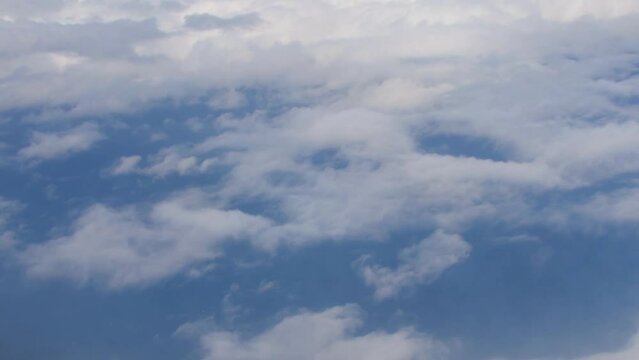 Top view of clouds over the sea, movement of cloud