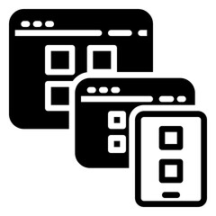 Responsive icon, glyph icon style