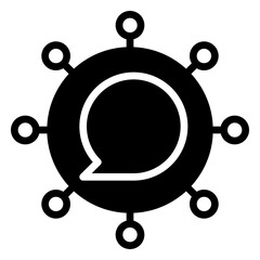 Message Blasting icon, glyph icon style